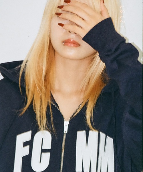 「FCMM」 ジップアップパーカー LARGE ネイビー メンズ_画像6