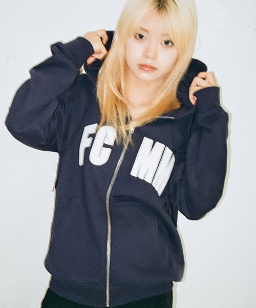「FCMM」 ジップアップパーカー LARGE ネイビー メンズ_画像7