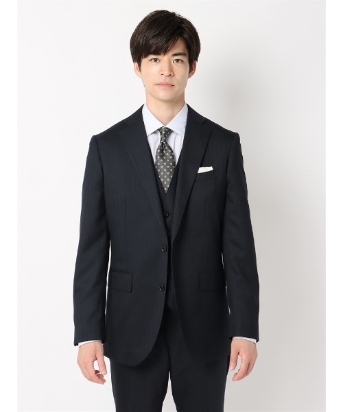 「SUIT SQUARE」 スーツ - ネイビー メンズの画像