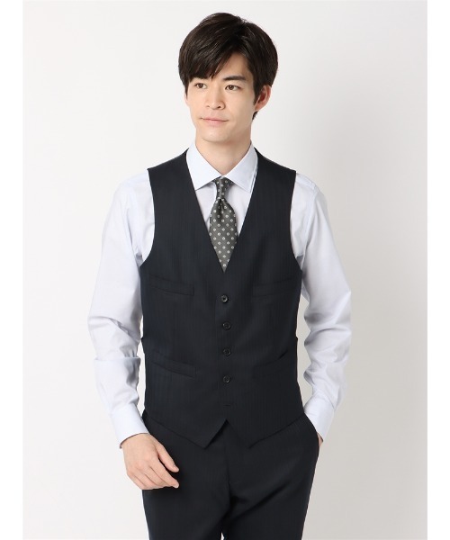 「SUIT SQUARE」 スーツ - ネイビー メンズの画像