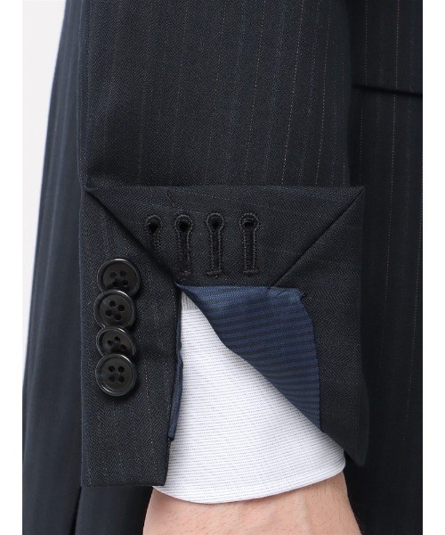 「SUIT SQUARE」 スーツ - ネイビー メンズの画像