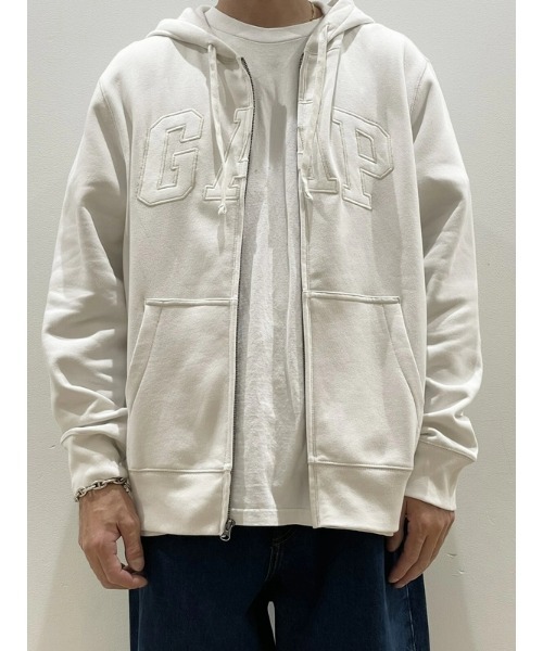 GAP ジップパーカー　ホワイト GAP（ギャップ） ジップアップパーカー L ホワイト系その他 メンズ