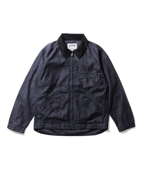 新品未使用ヒューストン　houston デニムジャケット HOUSTON（ヒューストン） デニムジャケット gジャン デニムzipワーク