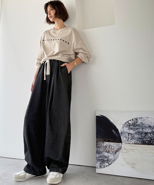 「Java」 デニムパンツ MEDIUM ブラック レディース_画像6