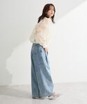 ブラウス シャツ オーガン刺繍比翼シャツ レディースの詳細画像3