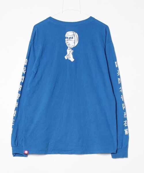 「PUNK DRUNKERS」 長袖Tシャツ L ブルー メンズ_画像2