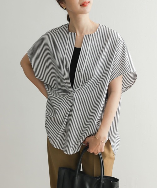 「URBAN RESEARCH DOORS」 半袖チュニック MEDIUM ブルー レディース_画像3