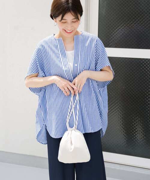 「URBAN RESEARCH DOORS」 半袖チュニック MEDIUM ブルー レディース_画像5