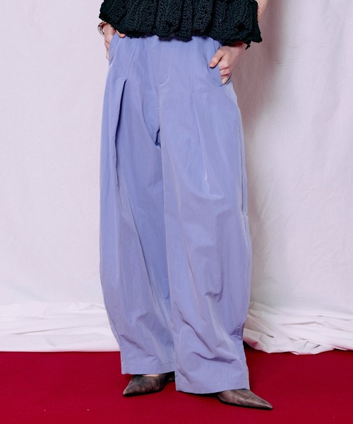 ワイドパンツ パンツ 「PRE-ORDER」Tuck Cocoon Color Pants/タックコクーンカラーパンツ レディース メンズの画像