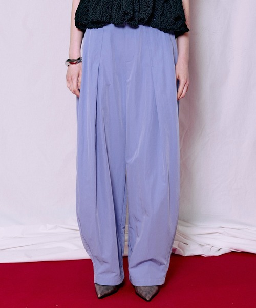 ワイドパンツ パンツ 「PRE-ORDER」Tuck Cocoon Color Pants/タックコクーンカラーパンツ レディース メンズの画像