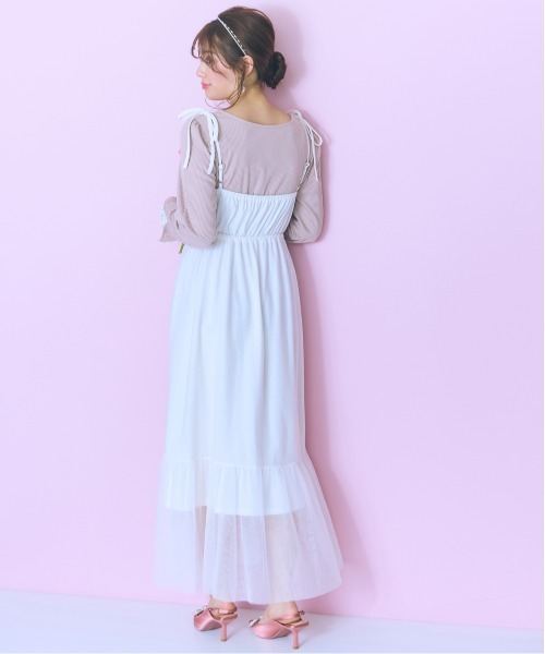 「marun」 キャミソールワンピース 4L ホワイト レディース_画像9
