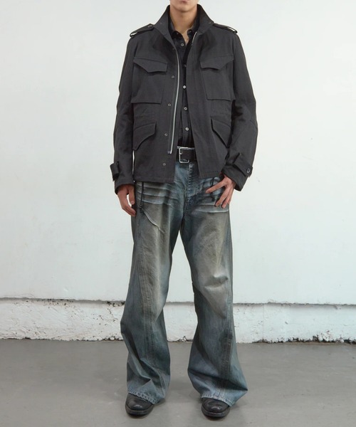 ジーンズ 「NVRFRGT」3D TWISTED WIDE LEG JEANS メンズの画像