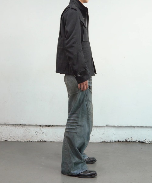 ジーンズ 「NVRFRGT」3D TWISTED WIDE LEG JEANS メンズの画像