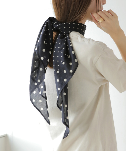 SOIL（ソイル） スカーフ バンダナ 80s COTTON VOILE DOT PRINT