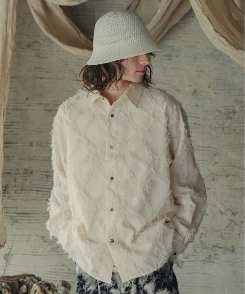 「Casper John」 長袖シャツ MEDIUM ブラック メンズ_画像3