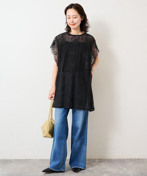SLOBE IENA（スローブイエナ） ブラウス シャツ Lace layered 