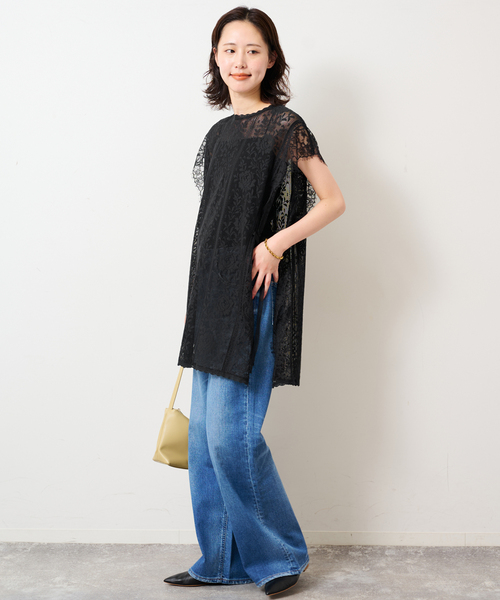 SLOBE IENA（スローブイエナ） ブラウス シャツ Lace layered 