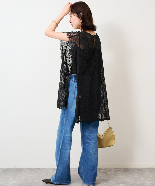 SLOBE IENA（スローブイエナ） ブラウス シャツ Lace layered 