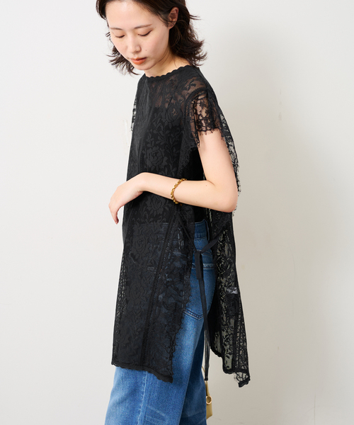 SLOBE IENA（スローブイエナ） ブラウス シャツ Lace layered 