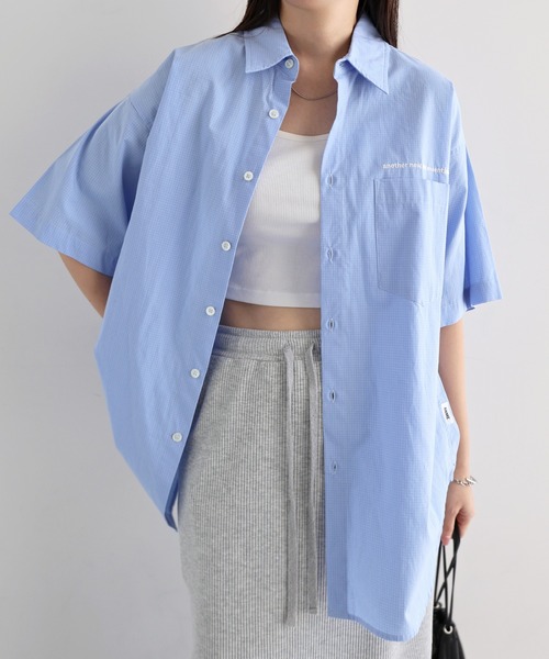 「ANME」 半袖シャツ L ブルー レディース_画像8
