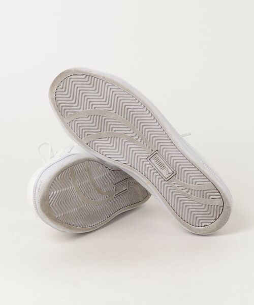 「PUMA」 ローカットスニーカー 24.5cm ホワイト×シルバー メンズ_画像3