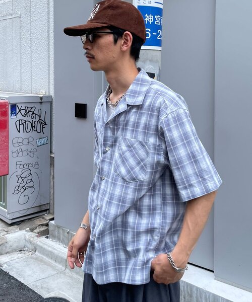 CIAOPANIC（チャオパニック） シャツ 半袖 スタッズボタンオンブレ