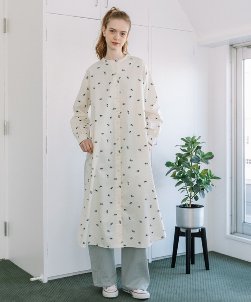 「POU DOU DOU」 長袖ワンピース 3 キナリ レディース_画像2