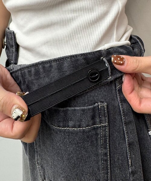 「CIAOPANIC」 デニムパンツ MEDIUM ブラック レディース_画像5