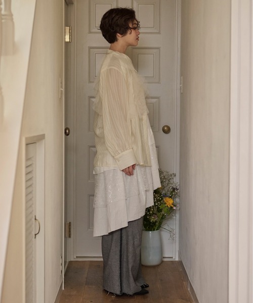 「loin nuit」 長袖ブラウス FREE ブルー レディース_画像4