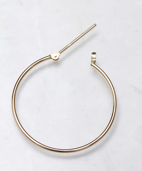 NOIR DE POUPEE（ノワールドプーペ） ピアス K10 フープピアス25mm