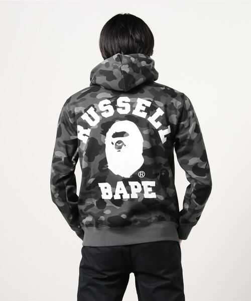 A BATHING APE（アベイシングエイプ） パーカー BAPE X RUSSELL COLOR