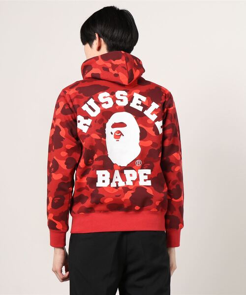A BATHING APE（アベイシングエイプ） パーカー BAPE X RUSSELL COLOR