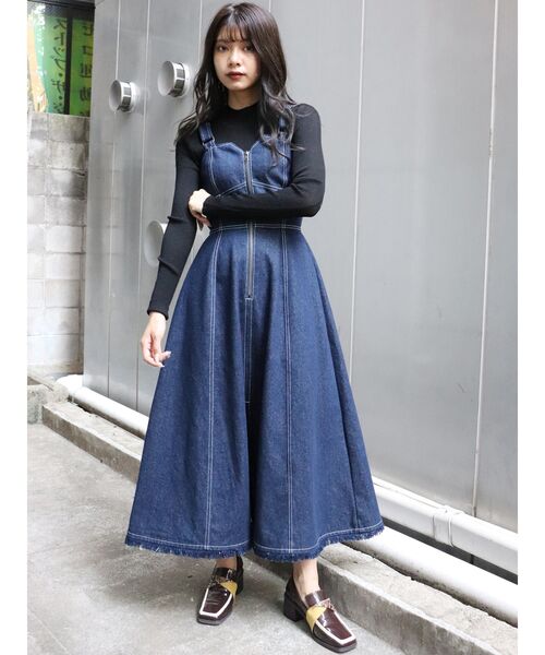 美しい ワンピース デニムマキシワンピース コンビニ受取対応商品 Cepici Gouv Ci