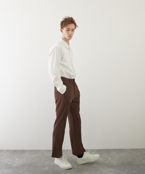 センタースリットパンツ パンツ 「TONE BY AS」薄梨地センタースリットパンツ(BL) メンズ