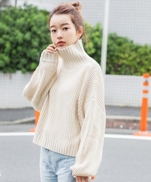 coca（コカ） ニット ゆるシルエットタートルニット : ZOZOTOWN Yahoo