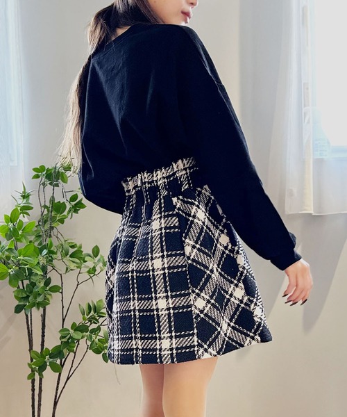スカート バイヤスチェック柄ミニスカート スカパン : ZOZOTOWN Yahoo