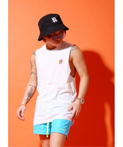 水着 neon arabic logo shorts メンズ_4