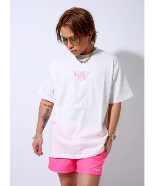 水着 neon arabic logo shorts メンズ_9