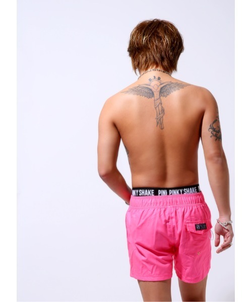 水着 neon arabic logo shorts メンズ_11