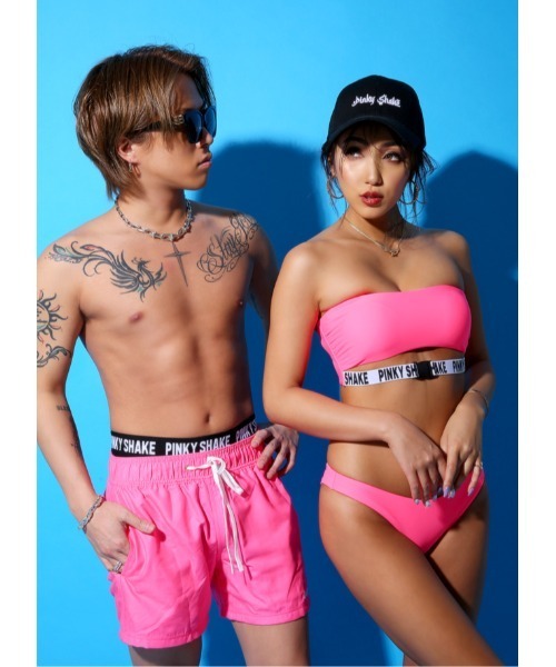 水着 neon arabic logo shorts メンズ_13
