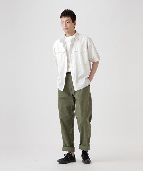 パンツ MHL  GARMENT DYE LIGHTWEIGHT PLAINWEAVE 販売 中ファッション - パンツ GARMENT DYE LIGHTWEIGHT PLAINWEAVE
