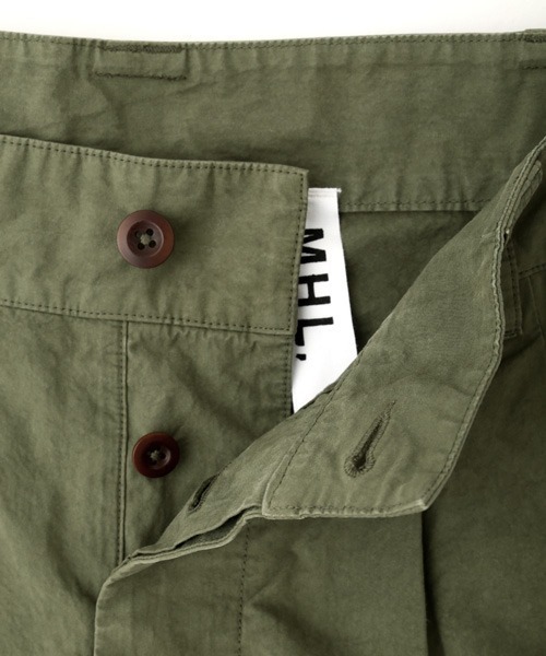 パンツ MHL  GARMENT DYE LIGHTWEIGHT PLAINWEAVE 販売 中ファッション - パンツ GARMENT DYE LIGHTWEIGHT PLAINWEAVE