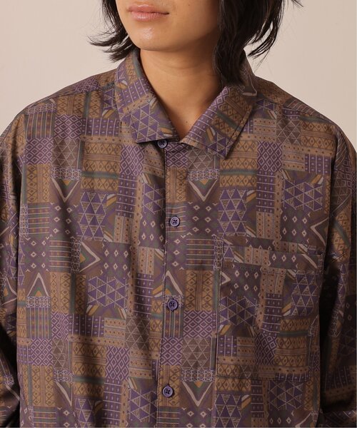 核P-MODEL テキストプリント シャツワンピース PRINTED BELTED SHIRT DRESS プリントベルテッドシャツ