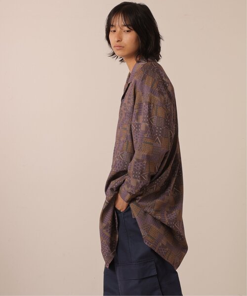 DOUBLE NAME シャツワンピース 古着風パッチワークオリジナル