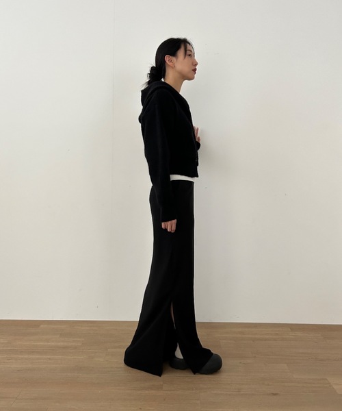 Didot.showroom ニット セーター クロップドニットフーディー