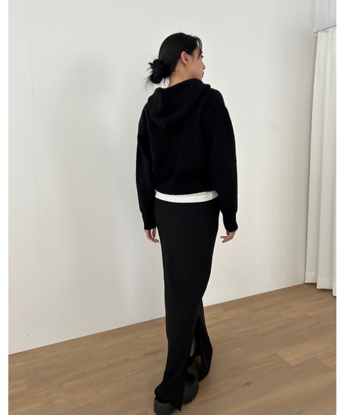 Didot.showroom ニット セーター クロップドニットフーディー