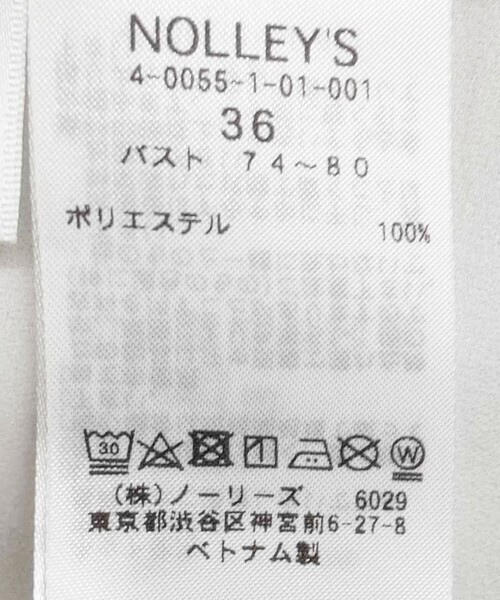 新品　NOLLEY'S ウォッシャブルボウタイ風取り外しブラウス オフィス NOLLEY'S シャツ ブラウス ウォッシャブルボウタイ風取り外し