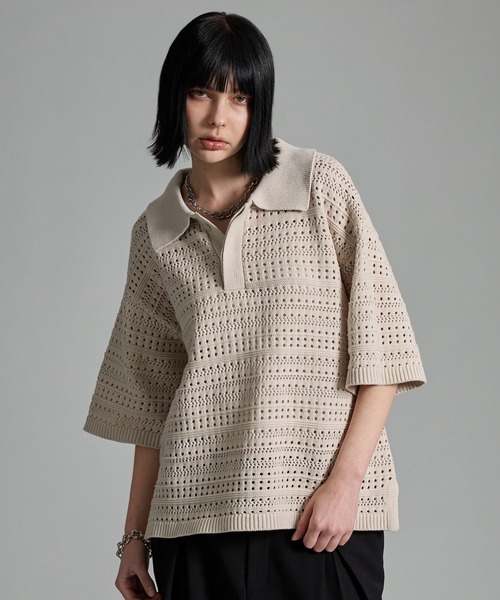 BOSS ケーブル編みポロシャツ ベージュ ケーブルニットポロシャツ [全3色] – muta Online Store