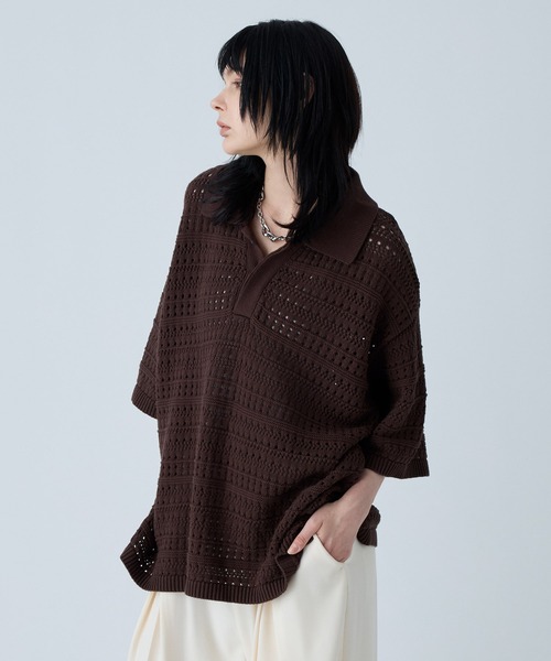 luudan knit polo ルーダン　ニットポロシャツ luudan knit polo ルーダン ニットポロシャツ - メルカリ