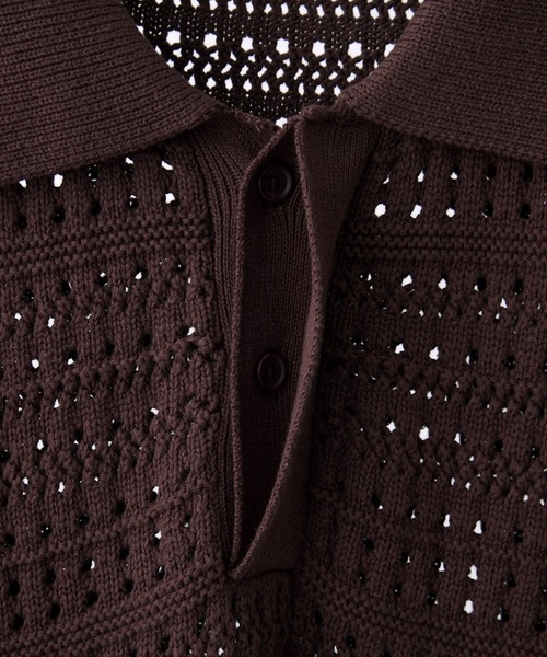 VELNUS ポロシャツ 「VELNUS」Watermark knitting loose Half